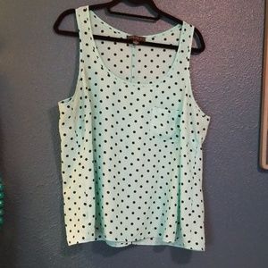 Forever 21+,  mint green and black top. Sz 1x